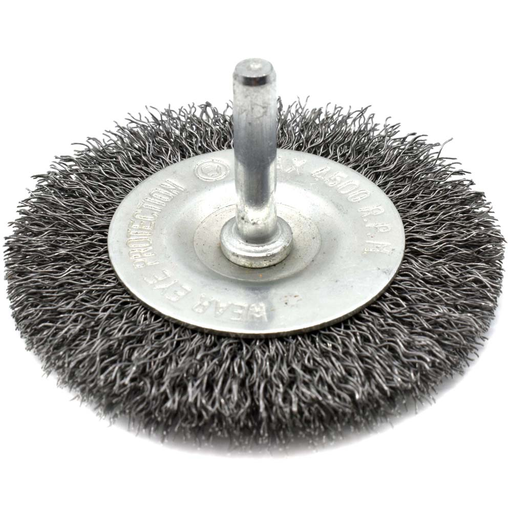 1-1/2-Inch Wire Wheel 1/4-Inch Shank - Coarse Crimped Wire 4500 RPM