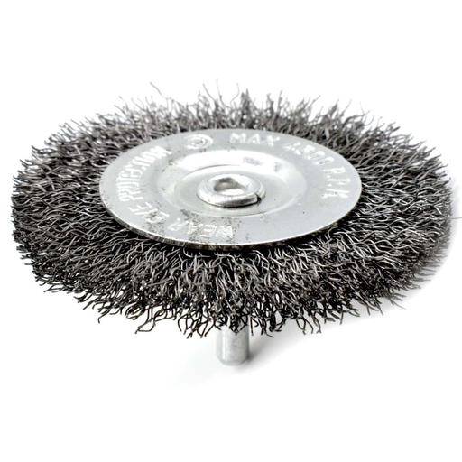 1-1/2-Inch Wire Wheel 1/4-Inch Shank - Fine Crimped Wire 4500 RPM