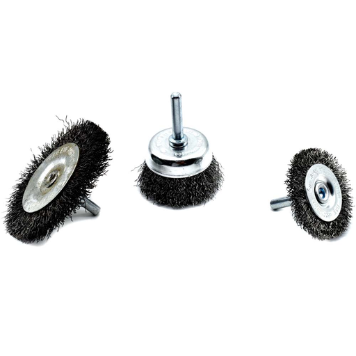 3-Piece Wire Wheel Set - 1/4-Inch Shank