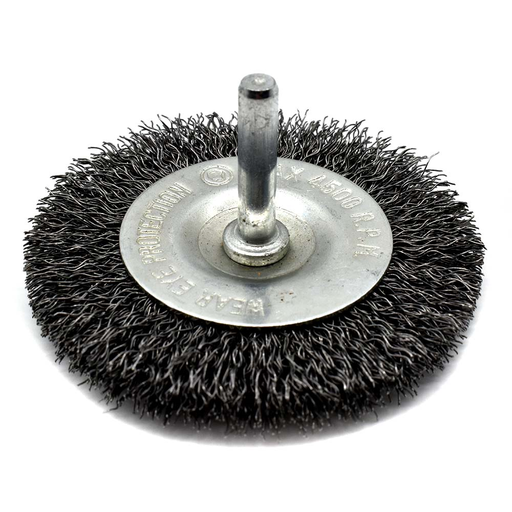 3-Inch Wire Wheel 1/4-Inch Shank - Fine Crimped Wire 4500 RPM