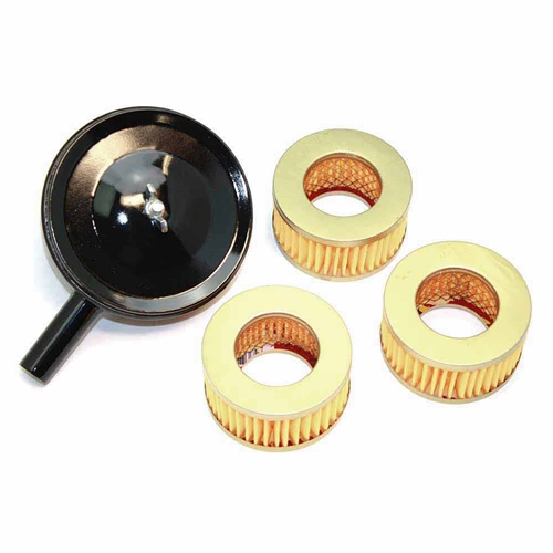 (TMT Only)  Air Intake Filter Metal Body 4" Dia - 1/2" MPT with 4 Paper Cartridges