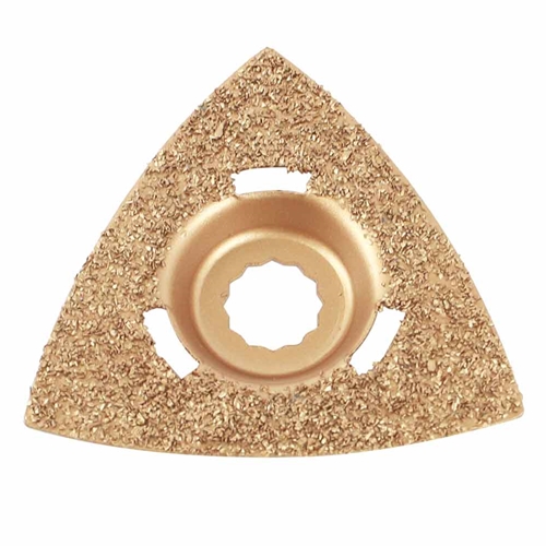 80mm Triangular Carbide Rasp, 8mm Offset Mount for a Perfect Flush Sanding/Grinding Fits Fein Multimaster, Rockwell, Sonicrafter, Makita -Display Pack