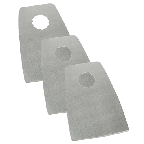 52mm Stainless Steel Flexible Scraper Flat Mount  Fits Fein Multimaster, Rockwell, Sonicrafter, Makita - 3 Blade Pack