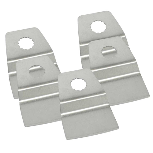 52mm Stainless Steel Flexible Scraper, 8mm Offset Mount  Fits Fein Multimaster, Rockwell, Sonicrafter, Makita / 5 PK