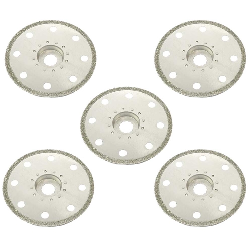 100mm Full Round Electroplated Diamond Grout Saw Blade, 10mm Offset Mount  Fits Fein Multimaster, Rockwell, Sonicrafter, Makita / 5 PK
