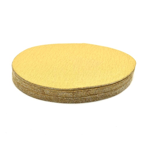 150 Grit 5" Diameter No-Hole PSA Sanding Paper - 25/Pack (Ceramic Aluminum Oxide)