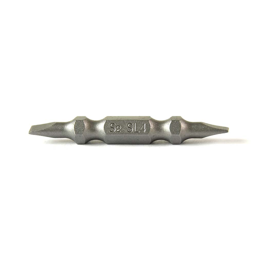 25 Display Pack - Slotted Double End Screwdriver Bits - 2" Long - 4mm Wide Slot